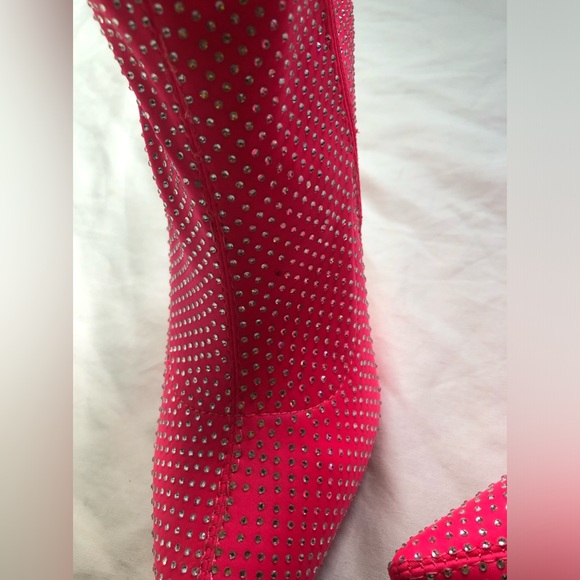 LIFE OF THE PARTY STILETTO RHINESTONE BOOTIES SIZE: 9.0 - Picture 7 of 8